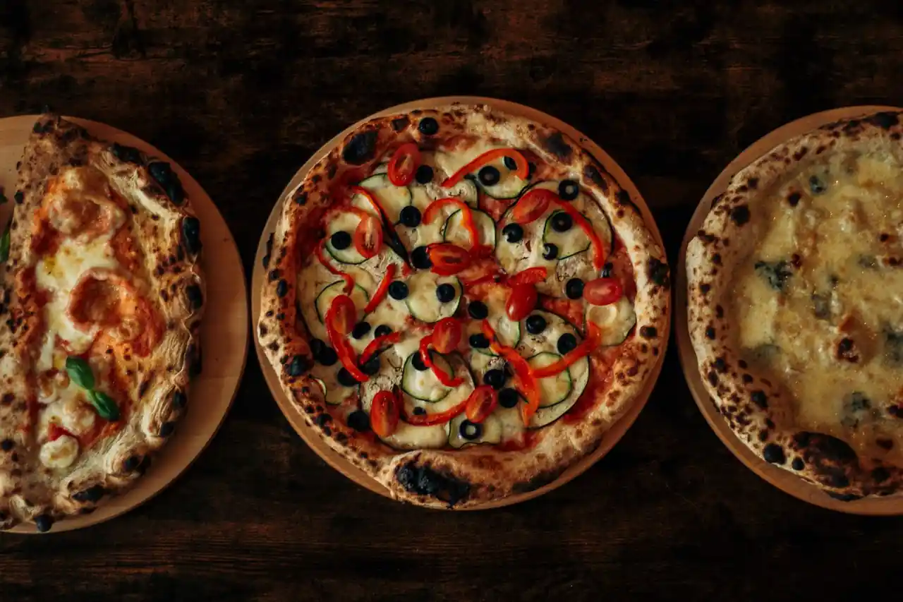 Premium artisan pizza catering spread