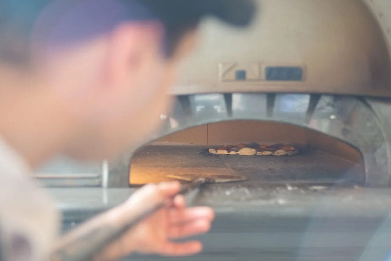 Artisanal wood-fired pizza oven